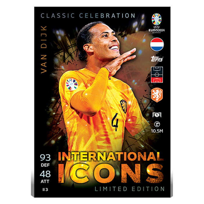 Virgil van Dijk International Icons Match Attax Card