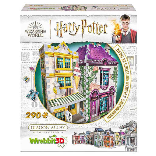Wrebbit 3D Harry Potter: Diagon Alley Collection: Madam Malkin's & Florean Fortescue's Ice Cream 290 Piece Puzzle