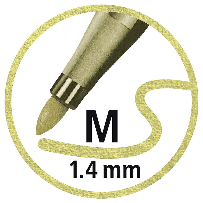 STABILO Pen 68 metallic Gold & Silver Pens (2 Pack)