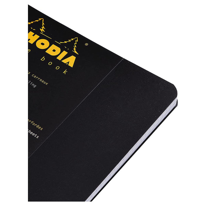 Rhodia Black A5 Wirebound Notebook Squared Ruled 160 Pages
