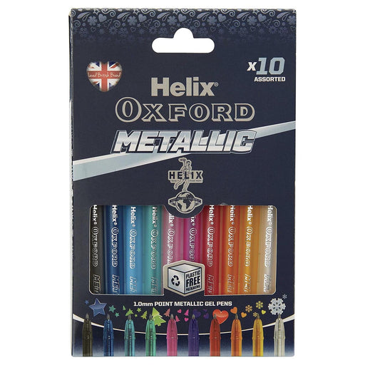 Helix Oxford Metallic Pens (10 Pack)