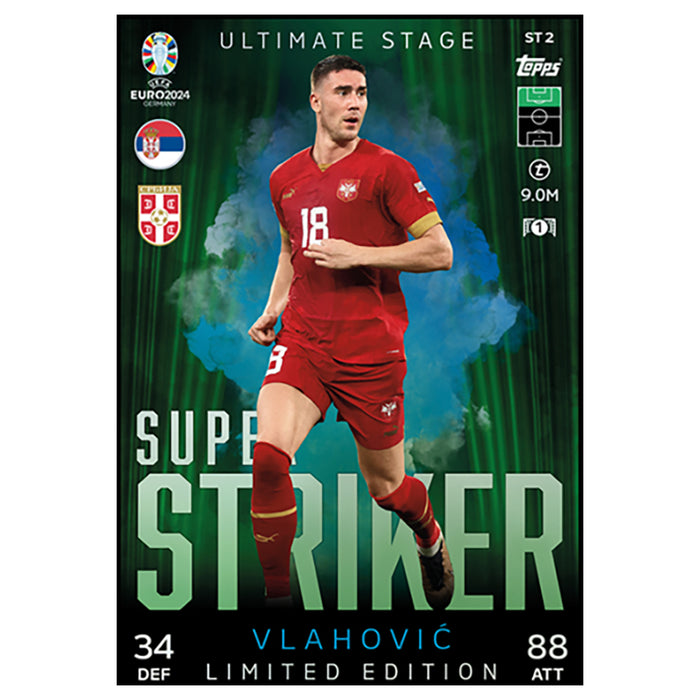 Dušan Vlahović Super Striker Match Attax Card