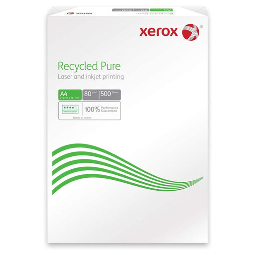  Xerox Recycled Pure Laser and Inkjet Printing A4 Paper 80gsm 500 Sheets