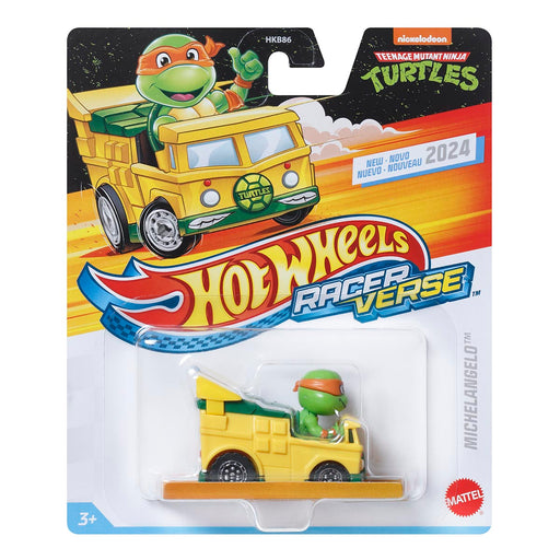 TMNT Michelangelo Hot Wheels Racer Verse Diecast Vehicle on card