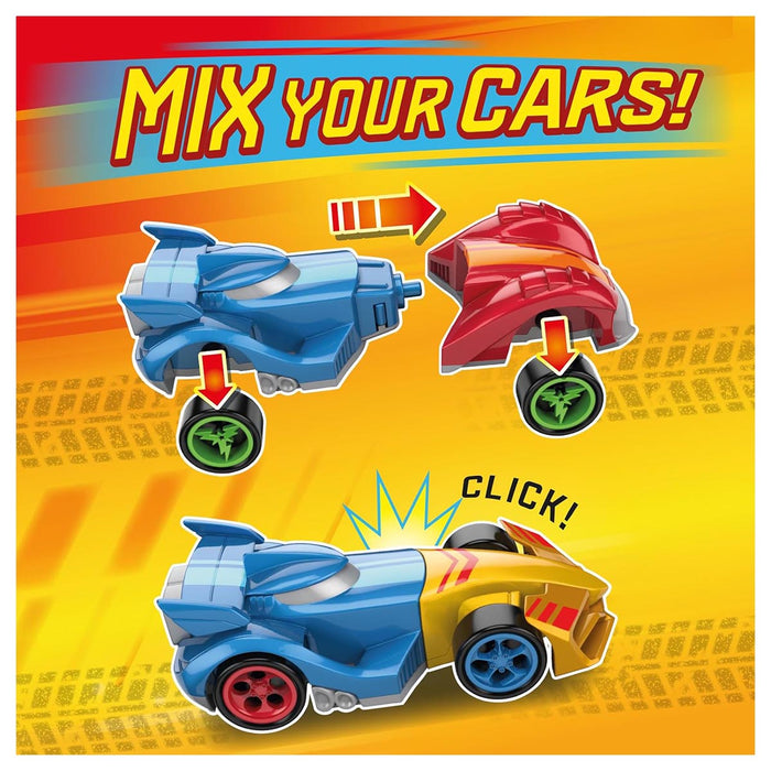 T-Racers Mix 'N Race Cars - Mag Max - Slimy Beast - Mad Honey (3 Pack)