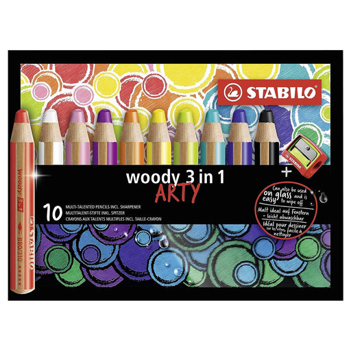 STABILO woody 3 in 1 ARTY Multi-Talented Pencils (10 Pack)