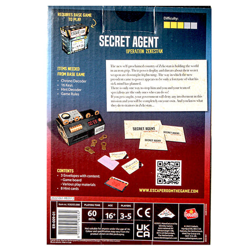 Escape Room Expansion Pack: Secret Agent Operation Zekestan Game