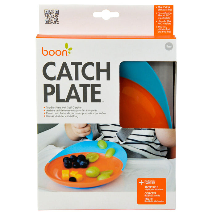 Boon Catch Toddler Plate (Orange/Blue)