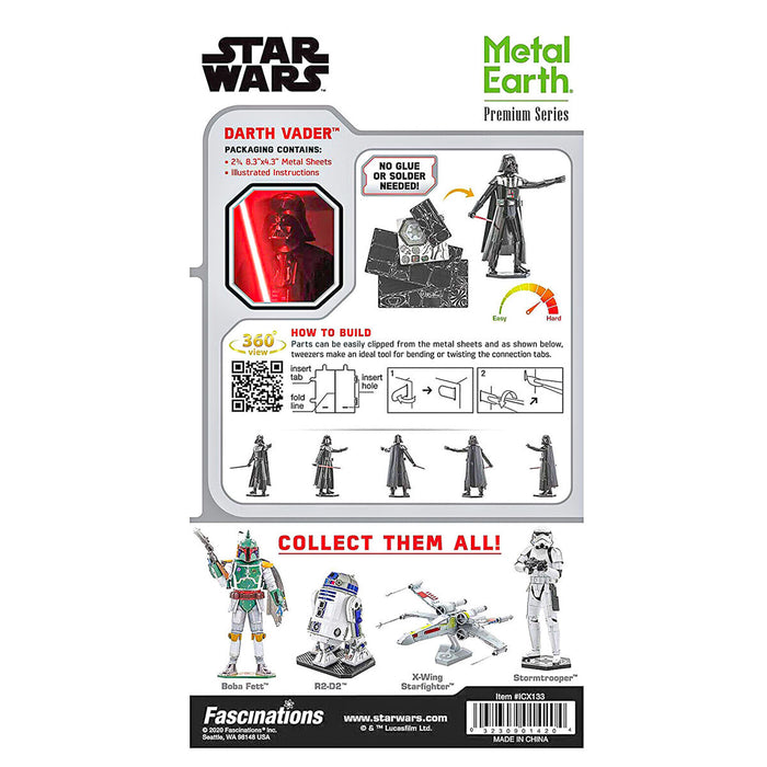 Metal Earth Star Wars Darth Vader Steel Metal Kit