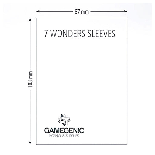 Gamegenic 7 Wonders 80 Prime Board Game Sleeves 67 x 103mm Colour Code: Brown