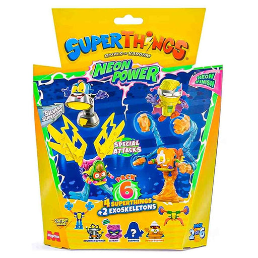 SuperThings Rivals of Kaboom: Neon Power Pack 6 Figures Pack 2 of 6
