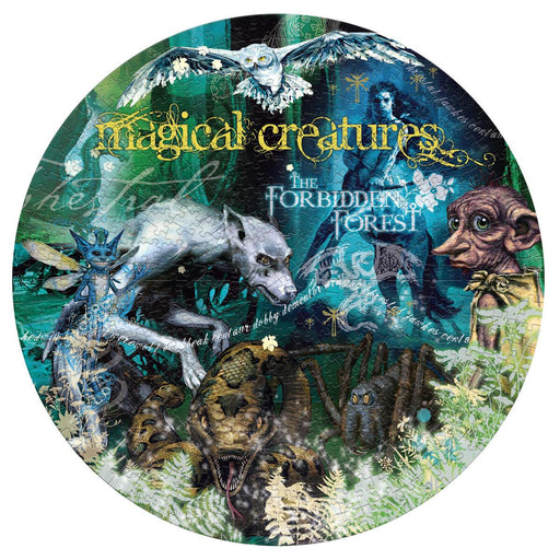 Harry Potter Magical Creatures 500 Piece Round Jigsaw Puzzle