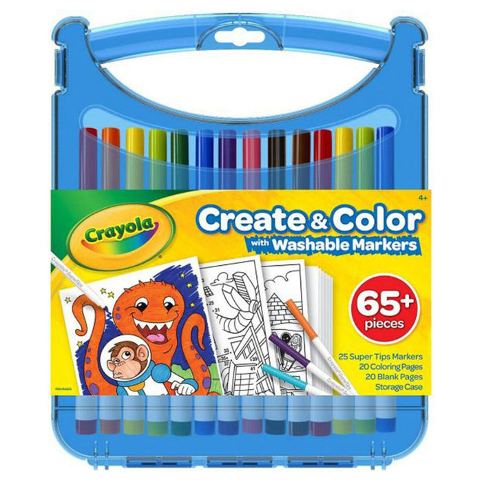 Crayola Create & Color Super Tips Washable Markers & Paper Kit