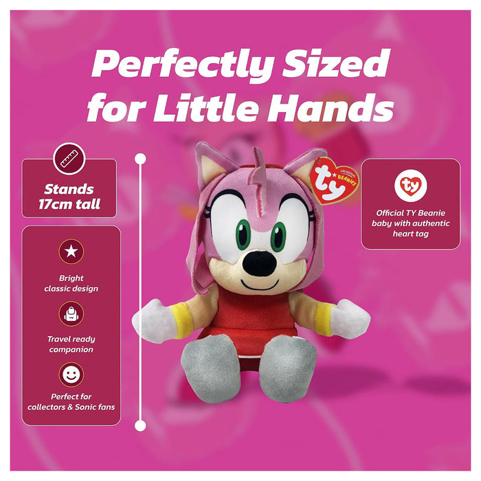 Ty Sonic the Hedgehog Amy Regular Plush