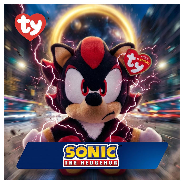 Ty Beanies Sonic the Hedgehog Shadow Regular Plush