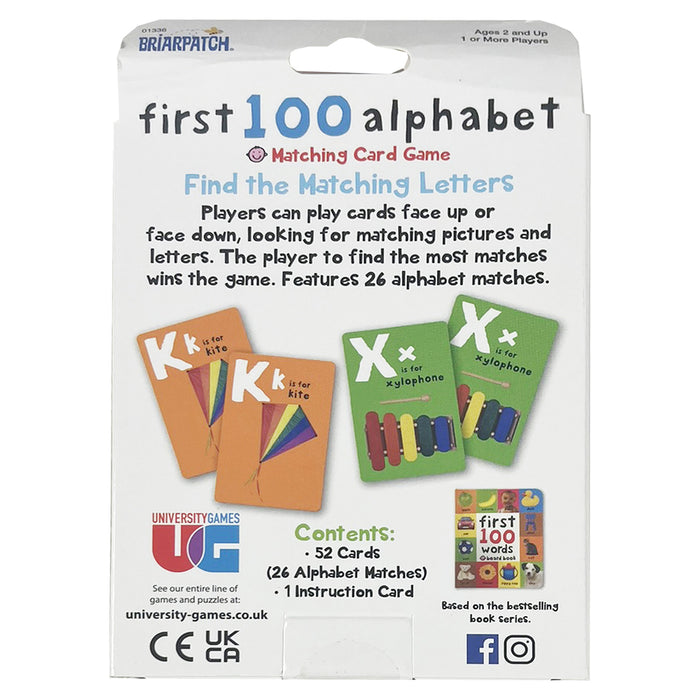 First 100 Alphabet Matching Card Game