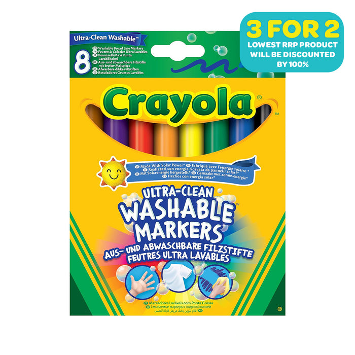 Crayola Ultra-Clean Washable Broad Line Markers (8 Pack)