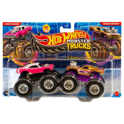 Hot Wheels Monster Trucks Demolition Doubles Dodge Charger Vs Rodger Dodger Trucks