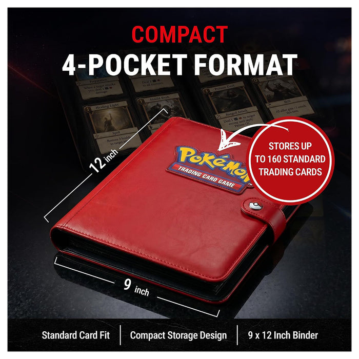 Ultra-PRO Premium 4-Pocket Pokémon Binder Red