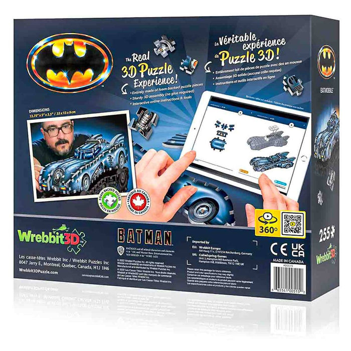 Wrebbit 3D Batman: Batmobile 225 Piece Puzzle