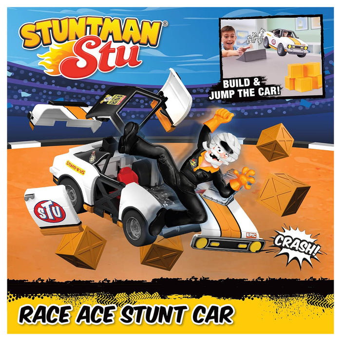 Stuntman Stu Race Ace Stunt Car Break Apart Stunt Set
