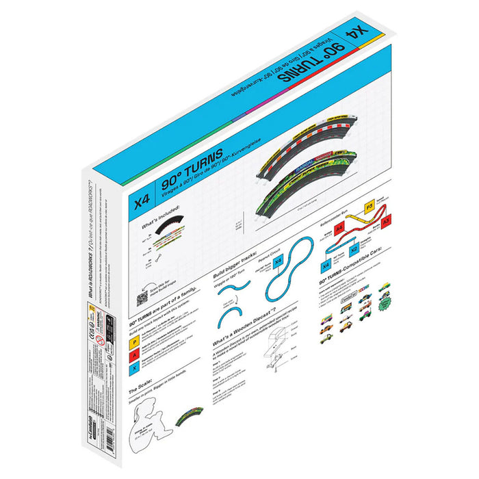 CandyCar Roadworks 90° Turns Track Expansion (2 Pack)