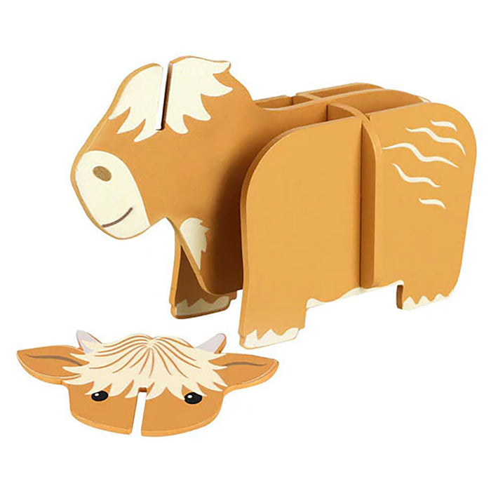 Orange Tree Toys Wooden Highland Cow 3D Model