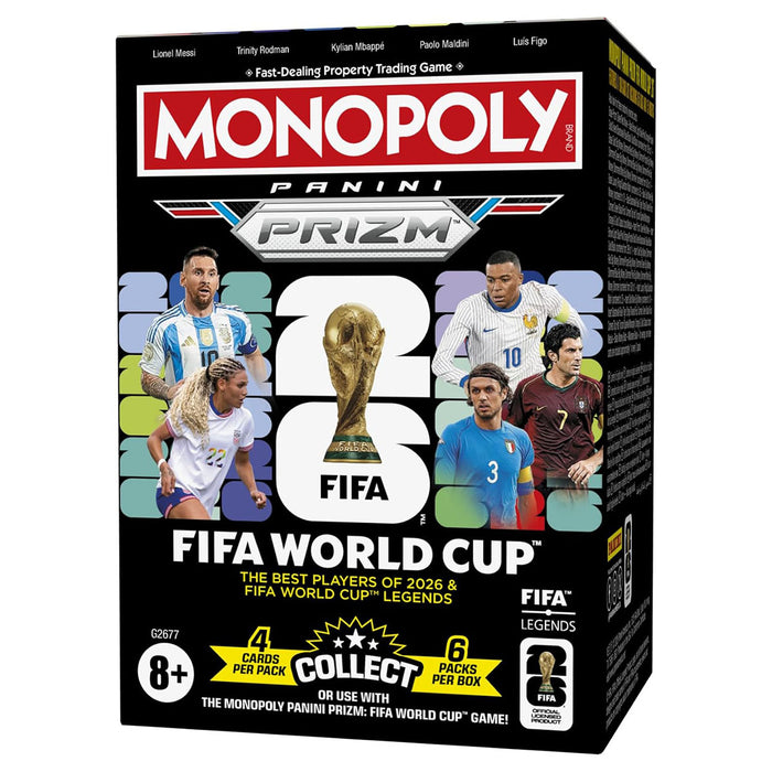 Monopoly Panini Prizm FIFA World Cup 2026 Trading Cards (6 Pack Box)