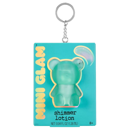 Mini Glam Bear Shimmer Lotion Fuzzy Slippers Keychain