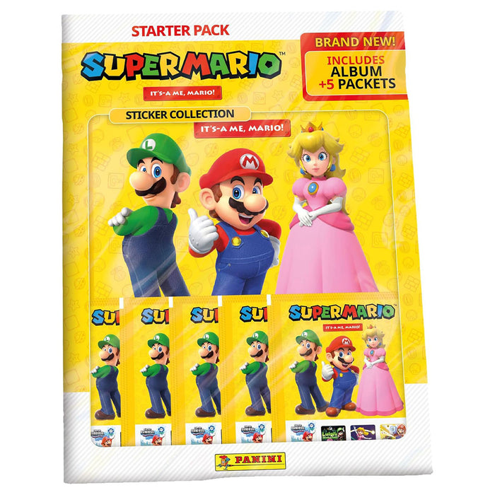 Panini Super Mario It's-a Me Mario! Sticker Collection Starter Pack