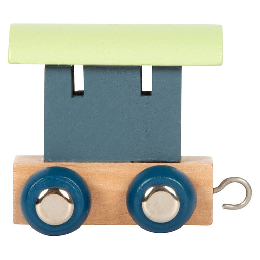 Letters Train Polar Slate Blue Train Car Wooden Toy