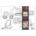 Funny Mat Construction Trucks Colouring Protection Mat