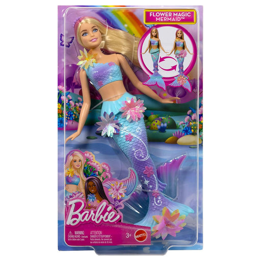 Barbie Flower Magic Mermaid Doll with Blooming Flowers