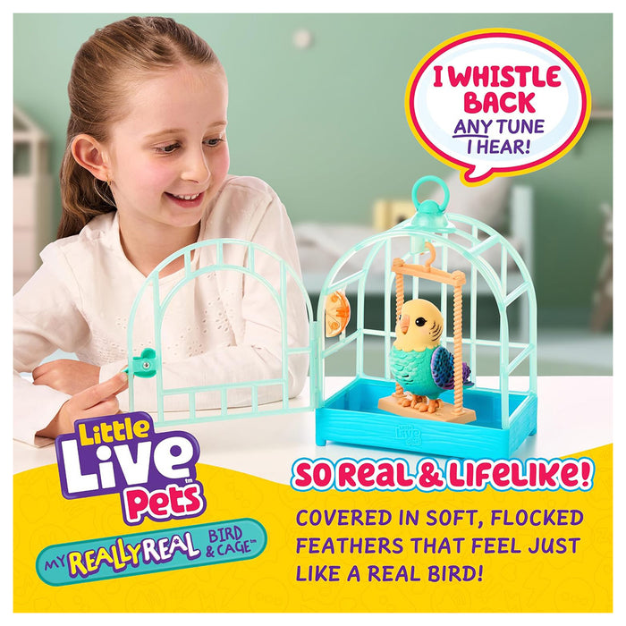 Little Live Pets My Really Real Bird & Cage - Indie the Budgie Interactive Pet