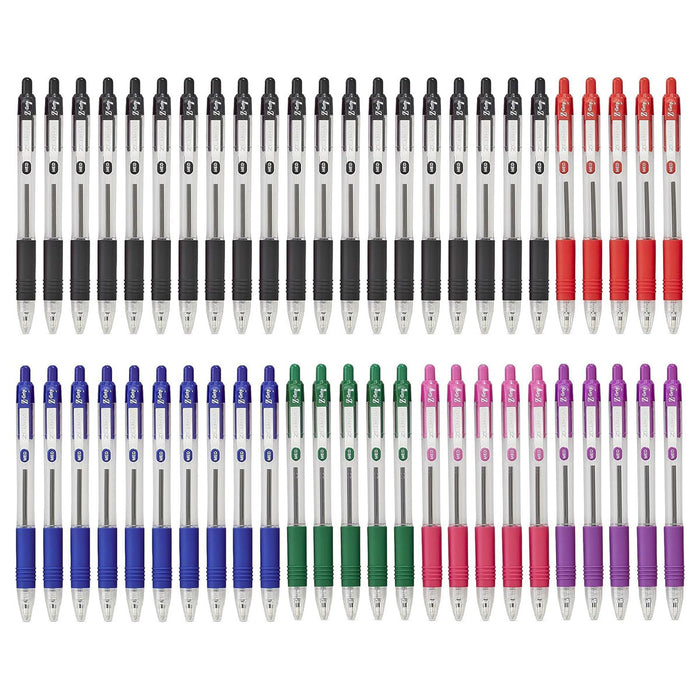 Zebra Pens Z-Grip Ballpoint Assorted Ink 50 Pack 