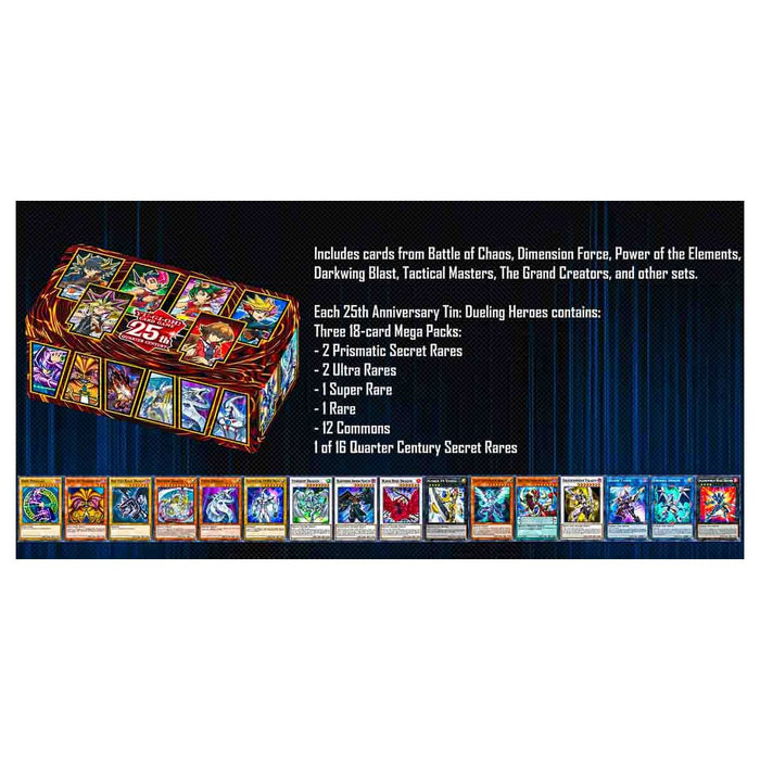 Yu-Gi-Oh! Trading Card Game: 25th Quarter Century: Dueling Heroes Tin