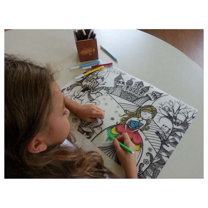 Funny Mat The Prince and the Princess Colouring Protection Mat