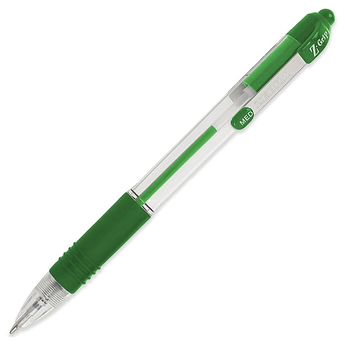 Zebra Pen Z Grip Green Pens Ballpoint set 12 Pens in Pack 