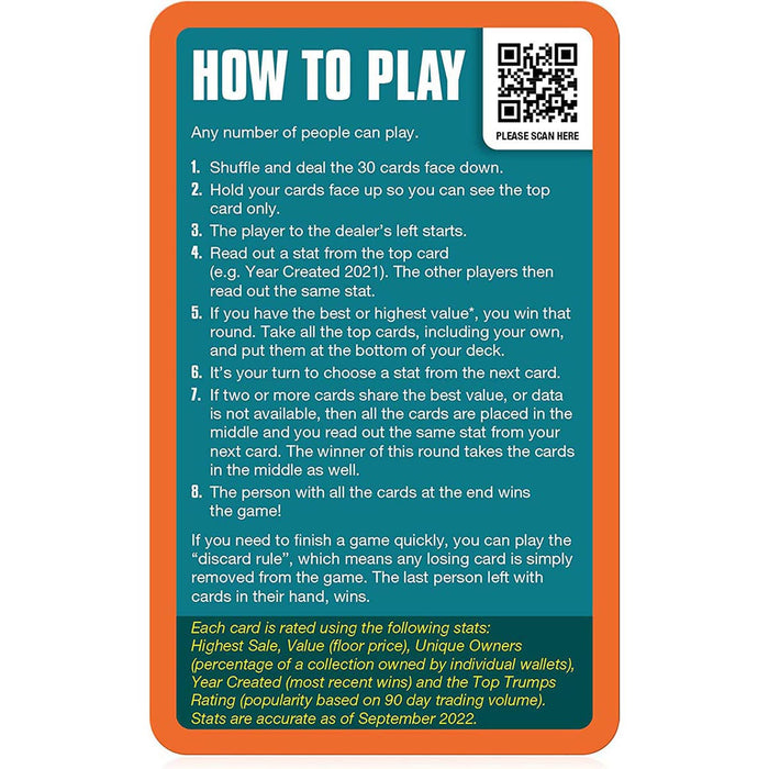 Gen Z Guide to NFTs Top Trumps Specials Card Game