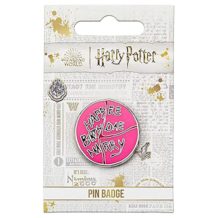 Harry Potter 'Happee Birthdae Harry' Cake Pin Badge
