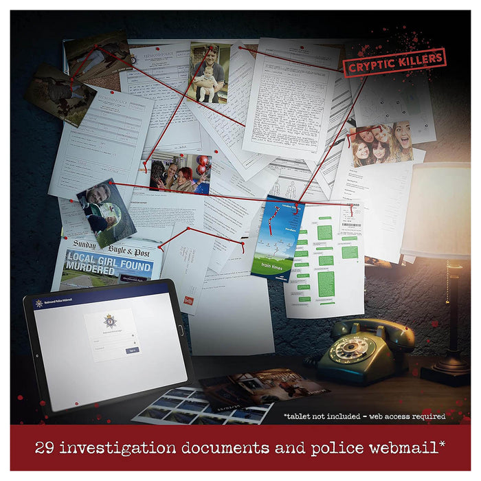 Cryptic Killers: Murder of a Millionaire File Case Game