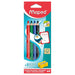 Maped Wooden Dry Erase Whiteboard Pencils x4 Assorted Colours & Sharpener 