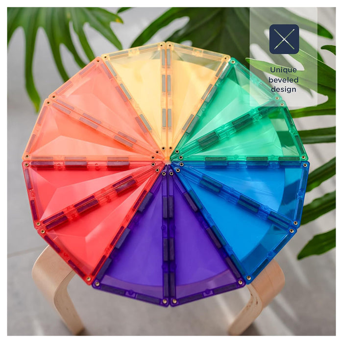 Connetix Magnetic Tiles Rainbow Geometry Pack 30 Pieces