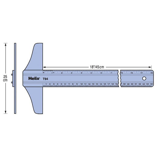 Helix 78490 18 inch 45cm T-Square