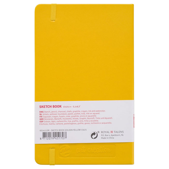 Talens Art Creation Sketchbook Golden Yellow 13 x 21 cm 140 g, 80 sheets