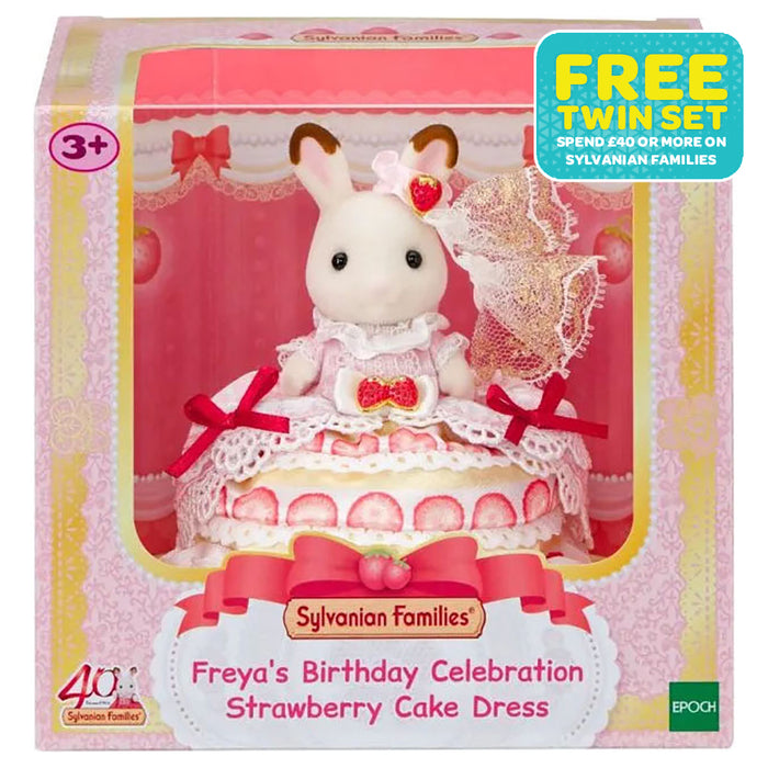 Sylvanian Faamilies Freya's Birthday Celebration Strawberry Cake Dress Set