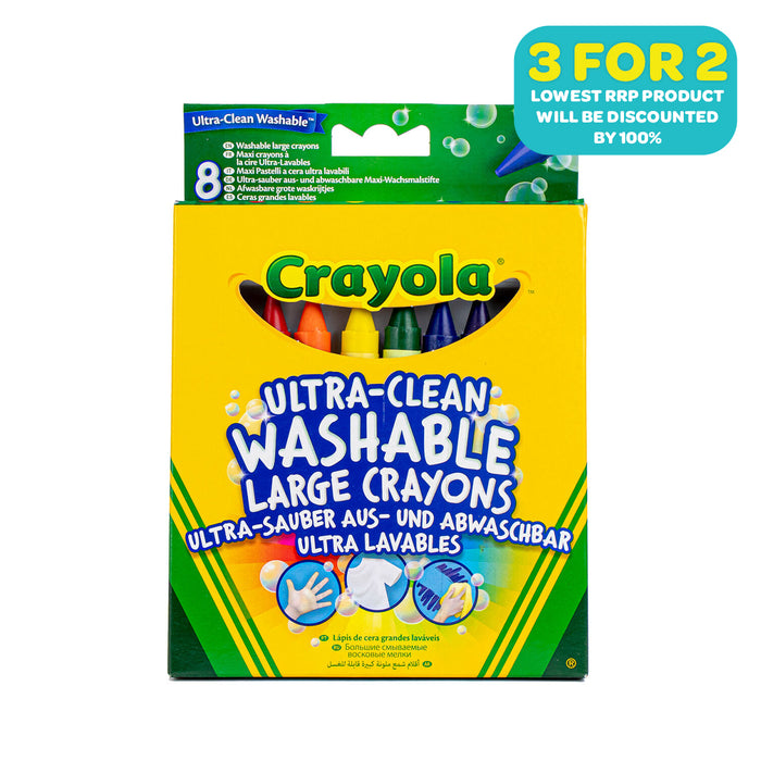 Crayola Ultra-Clean Washable Large Crayons (8 Pack)