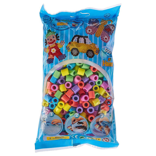 Hama Pastel Mix Maxi Beads (500 Pack)