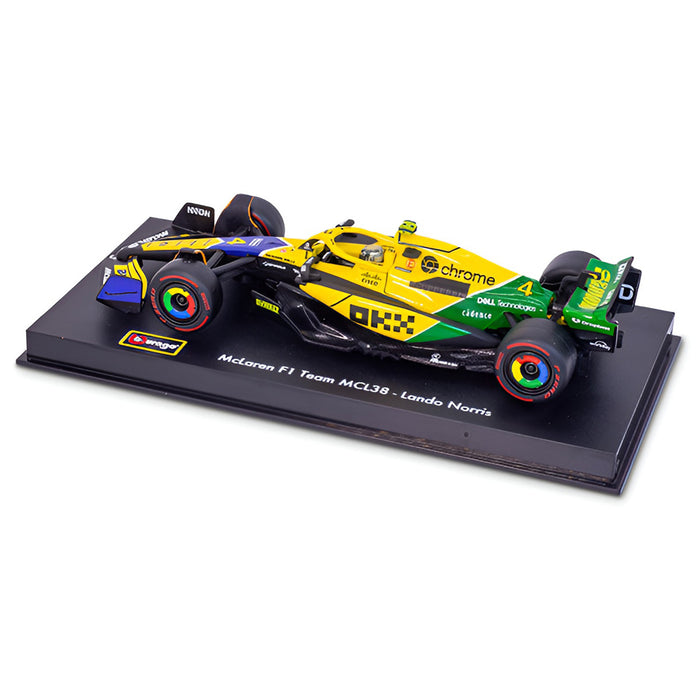 Bburago McLaren F1 MCL38 Monaco Grand Prix 2024 Lando Norris 1:43 Race Car