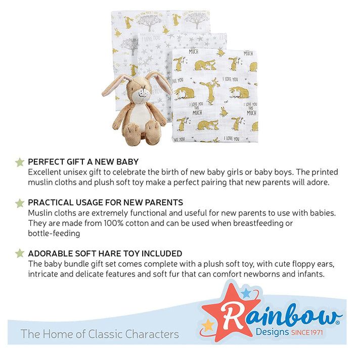 Guess How Much I Love You Muslins & Soft Toy Gift Set